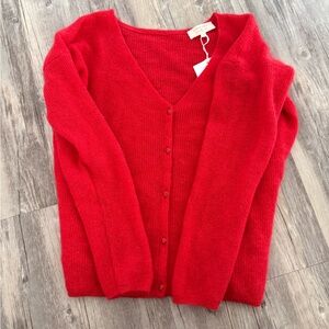 Sezane Mohair red brand new sweater